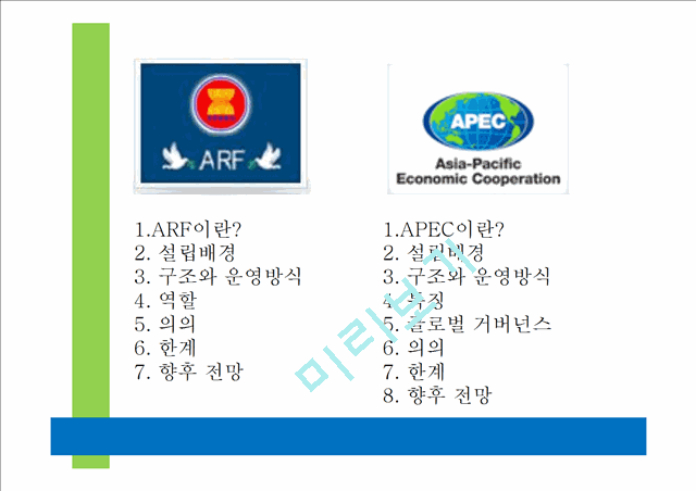 ARF,APEC 비교 분석   (2 )